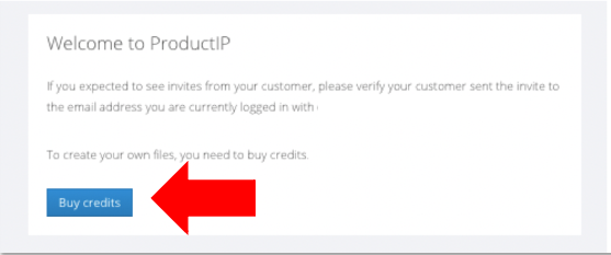 ProductIP platform buy credits button